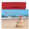JAM Paper 5.6" x 7.9" Beach Snowman Christmas Card Set, 18ct.